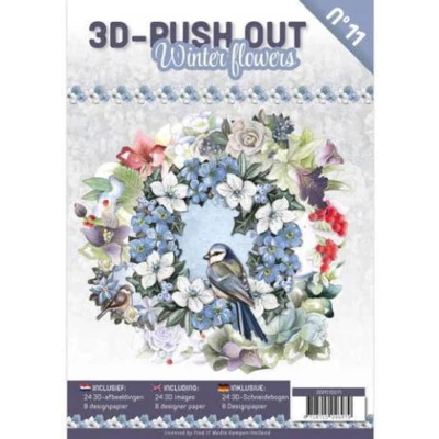 Afbeelding van Nr. 11 Winter Bloemen Boek 3D Push Out