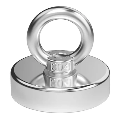 Afbeelding van Magnetpro Nieuw geüpgradede sterke neodymiummagneet, kracht van 200 kg, krachtige magneten met een diameter 60 mm, perfect voor industrie en wetenschap, magnetisch vissen