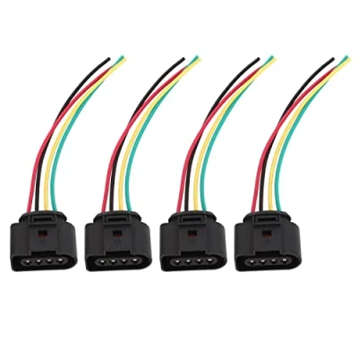 Afbeelding van Tbest Bobine Kabelboom Plug, 4 Stuks Connector Plug 1J0973724 Reparatie voor 5000 L5 A3 A4 A5 A6 A8 Q5 Q7 R8 RS4 RS6 S4 S5 S6 S8 TT L4