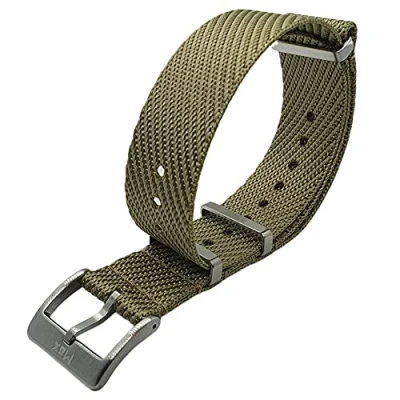 Afbeelding van Max NATO horlogeband van nylon, veiligheidsband, geborsteld roestvrijstalen gesp, vervangende voor mannen en vrouwen, 20 mm 22 mm, in verschillende kleuren, 20mm
