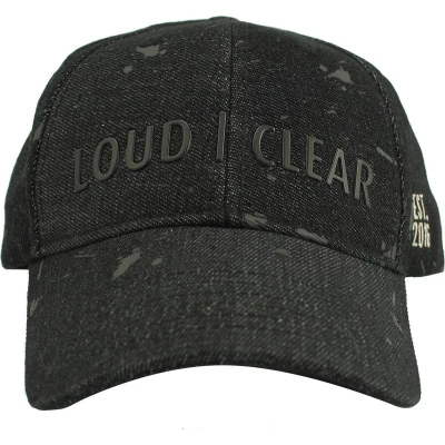 Afbeelding van LOUD AND CLEAR Pet Heren Denim Jeans Zwart Trucker Cap Zomer Festival