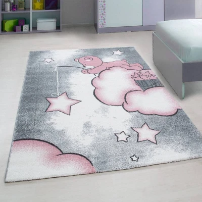 Afbeelding van Vloerkleed Kids Teddybeer 80x150cm Roze 123vloerkleed.nl is de online webshop voor vloerkleden en woonaccessoires.