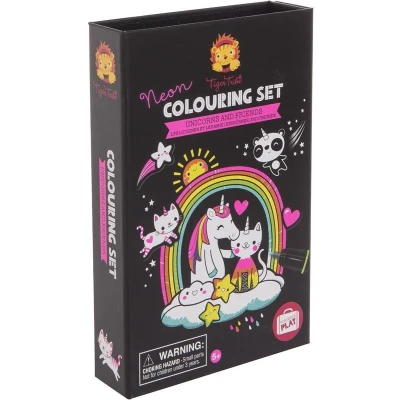 Afbeelding van Tiger Tribe Neon Inkleurset Unicorn