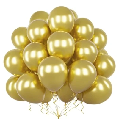 Afbeelding van Teselife Metallic gouden ballonnen, 50 stuks 30 cm glanzend chroom goud ballonboog slinger kit mannen vrouwen kinderen verjaardag voorstel bruiloft Valentijnsdag verloving baby bruids