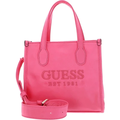 Afbeelding van GUESS Handtas Schoudertas Silvana 2 Compartment Mini Tote Pink Roze