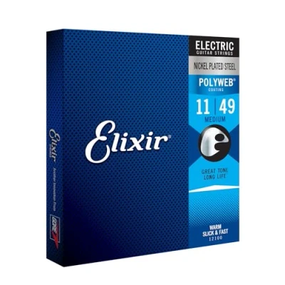 Afbeelding van Elixir 12100 Polyweb Electric 11 49 Elektrische gitaarsnaren