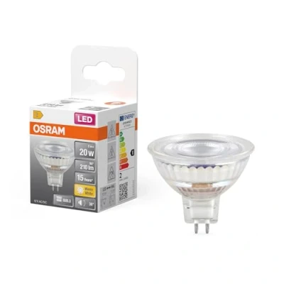 Afbeelding van OSRAM LED Spot Star MR16 reflector, 2700 K warm wit, 2 W, GU5.3, 36, 210 lm, laagspanning, helder, voor spots, vitrines, accentverlichting, 15.000 uur