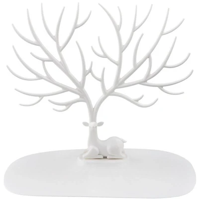 Afbeelding van Oh my deer Sieradenrekjes Organizer voor Sieraden/Armbanden/Ringen/Kettingen Sieradenhouder Juwelenhouder Sieraden Wit