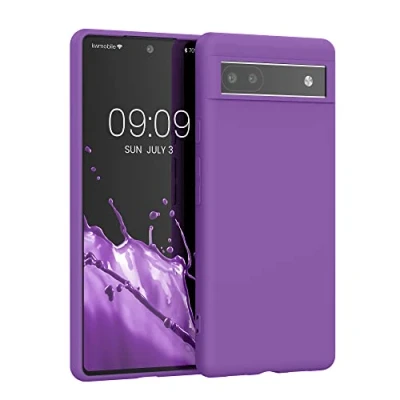 Afbeelding van kwmobile telefoonhoesje geschikt voor Google Pixel 6a Hoesje smartphone Back cover in orchidee lila
