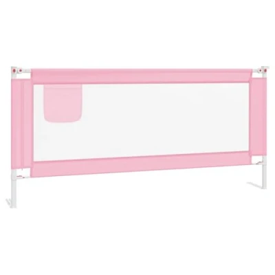 Afbeelding van vidaXL Bedhekje peuter 200x25 cm stof roze, bedbescherming, babybed bescherming, baby veiligheidshekje, bedbeschermingen, beschermingen