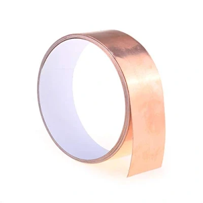 Afbeelding van Musiclily Basic Koper Gaffa Tape voor Gitaar Bas en EMI Afscherming Crafts Aarding Elektrische Reparaties 25mm x 2m