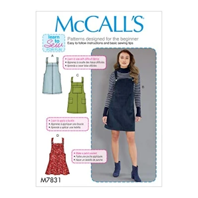 Afbeelding van McCall&#039;s M7831 Leren damestrui, naaipatronen, maten 4 12, meerkleurig