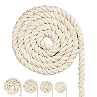 Afbeelding van katoenen koord, macramégaren, vele maten, touw voor doe het zelf knutselwerk, geschenken (12 mm (10 m)