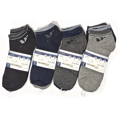 Afbeelding van Invisible socks Heren Grijs/Zwart 6 Paar Maat 40/43