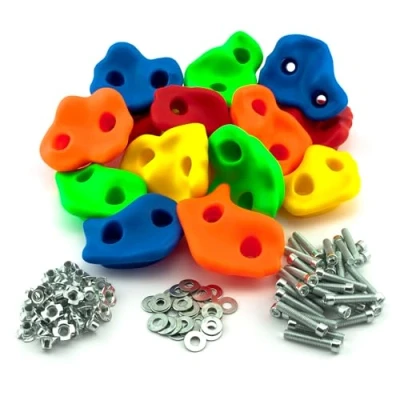 Afbeelding van GO!elements climbing handles children&#039;s Set outdoor incl. mounting material Indoor stones for wall Kids Boulder colourful play tower with screws 15/20/25/30er