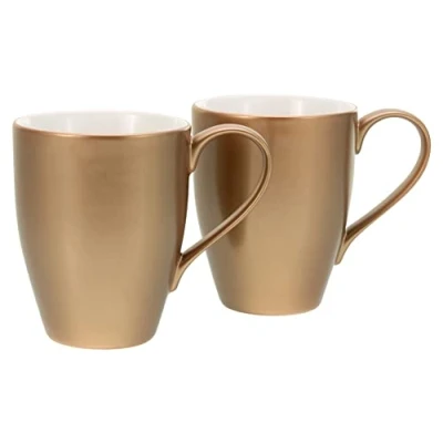 Afbeelding van CreaTable, 25847, serie GOLDEN DAYS, wit, 2 delige serviesset, bekerset van aardewerk, vaatwasser en magnetronbestendig, kwaliteitsproductie