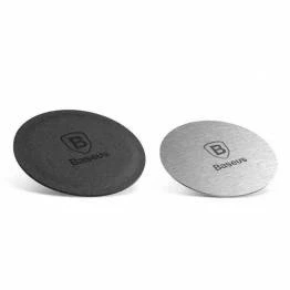 Afbeelding van Baseus magnetische plaatjes voor houders Zwart / Zilver Aluminium