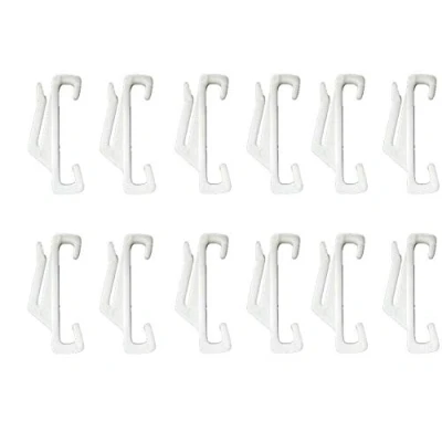 Afbeelding van Merriway BH03707 Harrison Drape Super Gordijnhaakglijders, Wit, Verpakking van 100