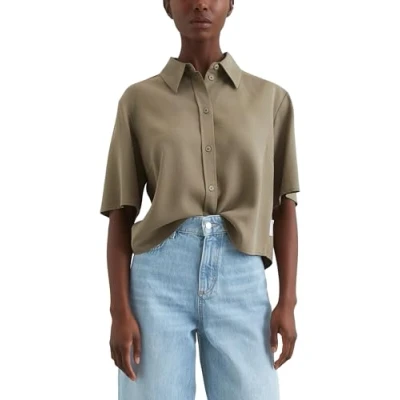 Afbeelding van Marc O&#039;Polo Denim Overhemdblouse, Dames, Maat: Medium, Dusky green