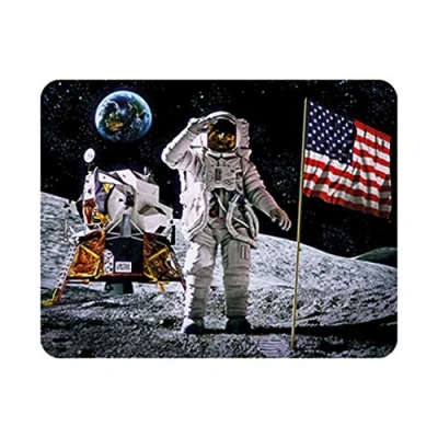 Afbeelding van 3D LiveLife Magneet Maanlanding van Deluxebase. Lenticulaire Ruimte Koelkastmagneet. Magnetisch decor voor kinderen en volwassenen met kunstwerk de bekende kunstenaar David Penfound