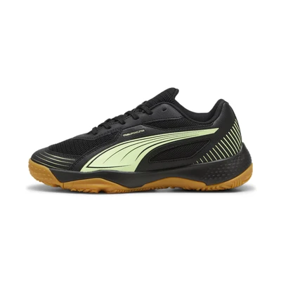 Afbeelding van Puma Solarflash III JR Unisex Handbalschoenen voor kinderen, Maat: 35.5, Black/fizzy apple Textiel/ synthetisch