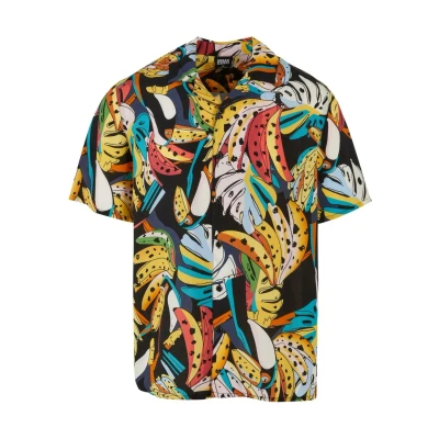 Afbeelding van Urban Classics AOP Resort Overhemd, Heren, Maat: Small, Toucans