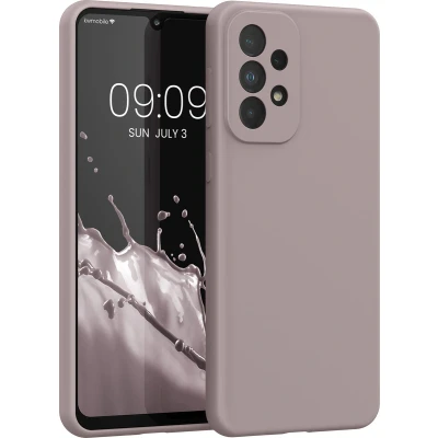 Afbeelding van kwmobile telefoonhoesje geschikt voor Samsung Galaxy A33 5G Hoesje met siliconen coating Smartphone case in lila wolk