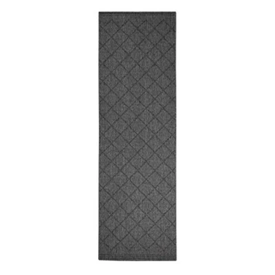 Afbeelding van Dubbelzijdige Loper Corsica 80x250cm Grijs 123vloerkleed.nl is de online webshop voor vloerkleden en woonaccessoires.