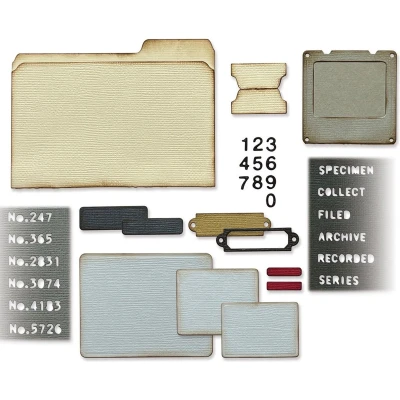 Afbeelding van Sizzix Thinlits Die Set 54PK Specimen 665930 Tim Holtz (08 22)