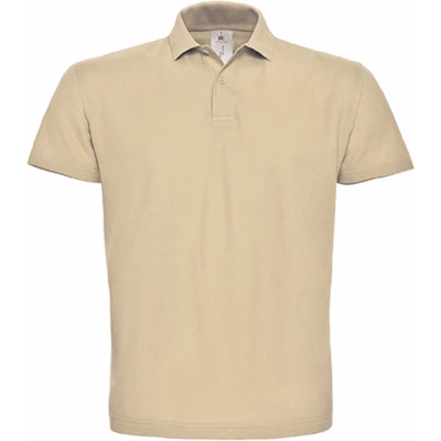 Afbeelding van Unisex Polo &#039;ID.001&#039; Zandkleurig merk B&amp;C Collectie maat S