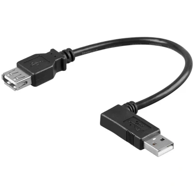 Afbeelding van 0.4 m USB 2.0 verlengkabel haaks