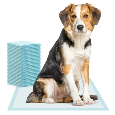 Afbeelding van 100x ARNOMED puppy pads, accessoires, lekvrije hondenbak in 60x90cm, hondenaccessoires voor kleine honden, wegwerp pads absorberend, 5 laagse PIPI matten