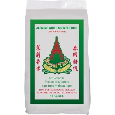 Afbeelding van ROYAL THAI RICE Langkorrelige jasmijn geurrijst (1 x 18 kg)