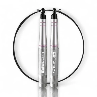 Afbeelding van CATGRIPS crossfit springtouw, bokstouw, skipping touw, aluminium touw (zilver)