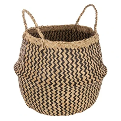 Afbeelding van Atmosphera Opbergmand Imran rond riet D35 x H40 cm decoratie mand