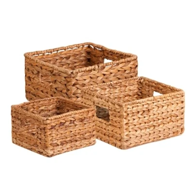 Afbeelding van Honey Can Do STO 02882 Nestende Bananenblad Manden, Multisize, 3 pack, Natuurlijk