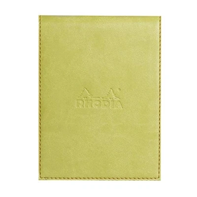 Afbeelding van RHODIA 128206C Klembord Case + Genietend Kladblok Nr. 12 Anijs 8,5x12 cm Gevoerd 80 Afneembare Vellen Wit Clairefontaine Papier g/m Potloodhouder Faux Leer Rhodiarama Collection