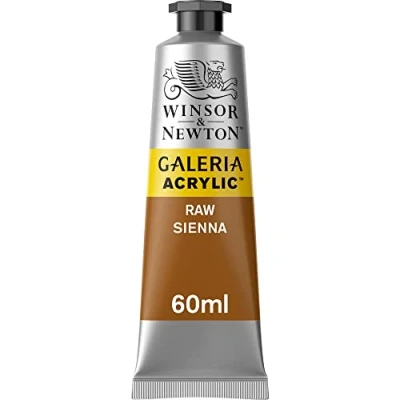 Afbeelding van Winsor &amp; Newton 2120552 Galeria acrylverf, hoge pigmentatie, lichtecht en verouderingsbestendig, romige vloeiende consistentie 60ml Tube, Raw Sienna