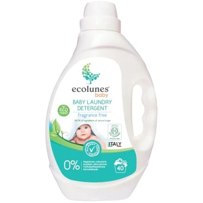 Afbeelding van Ecolunes hypoallergeen waspoeder voor kinderen, geurvrij, 98,50% ingrediënten van natuurlijke oorsprong, veilig het milieu en de gezondheid uw kind, dermatologisch getest, 2L