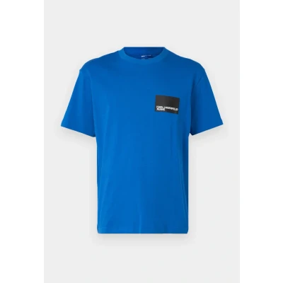 Afbeelding van Karl Lagerfeld Jeans BOX LOGO TEE Tshirt print, Heren, Maat: Large, Blue