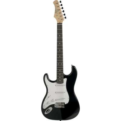 Afbeelding van Eko S300BLK LH Type Strat Black lefthanded