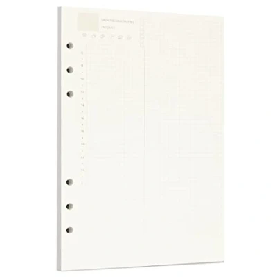 Afbeelding van Zelten Losse vellen geperforeerd papier, navulverpakkingen, papier voor 6 gaats binders, persoonlijke organizer, dagboek, notitieboek, navulbare planner, dagelijkse A5/6 gaten