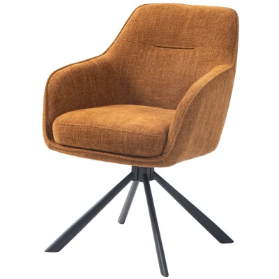 Afbeelding van Nordic Home Silvia eetkamerstoel roestbruin Stof
