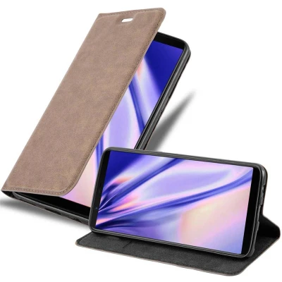 Afbeelding van Cadorabo Hoesje geschikt voor OnePlus 5T in KOFFIE BRUIN Beschermhoes met magnetische sluiting, standfunctie en kaartvakje Book Case Cover Etui