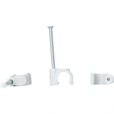 Afbeelding van Kopp spijkerclips rond 4 7 mm grijs 50 stuks