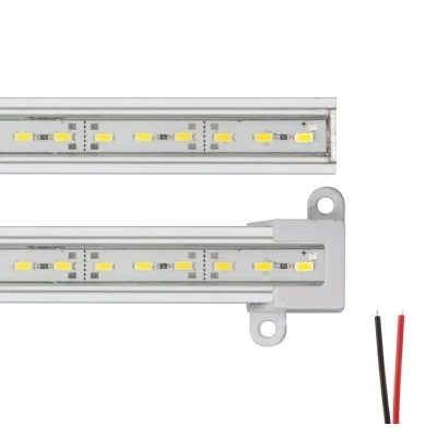 Afbeelding van LED strip 50cm in Aluminium Profiel outdoor IP65 Koud Wit 24V