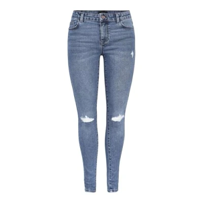 Afbeelding van PIECES Jeansbroek voor dames, blauw (medium blue denim), (XL) W x 32L