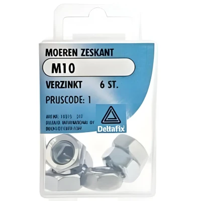 Afbeelding van Deltafix Moeren zeskant M10 6 stuks