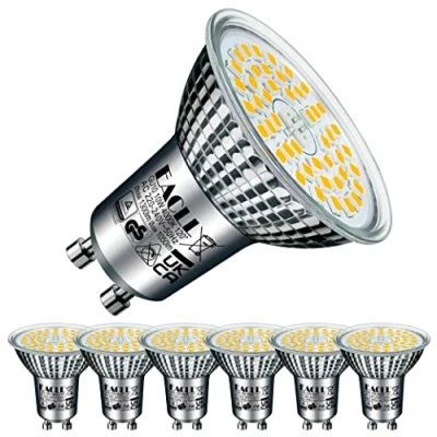 Afbeelding van EACLL GU10 LED Lamps Neutraal Wit, 10W Gelijk aan 140W Halogeenlampen, 6 pack, 4000K 1050lm AC 230V Geen Flikkering Energiezuinige Verlichting, Stralingshoek 120 Spots, Niet Dimbaar Reflectorlamp
