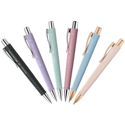 Afbeelding van Faber Castell Balpen Poly Ball XB set van 6, 241, meerkleurig, 6 stuks (trendy kleuren)